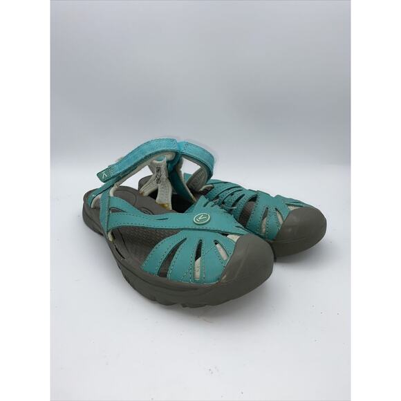 Keen Teal Rose Sandals Closed Toe Strappy Blue Gray Girls Size US 5 - Picture 1 of 7